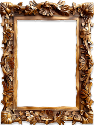 Cadre en bois scuplté